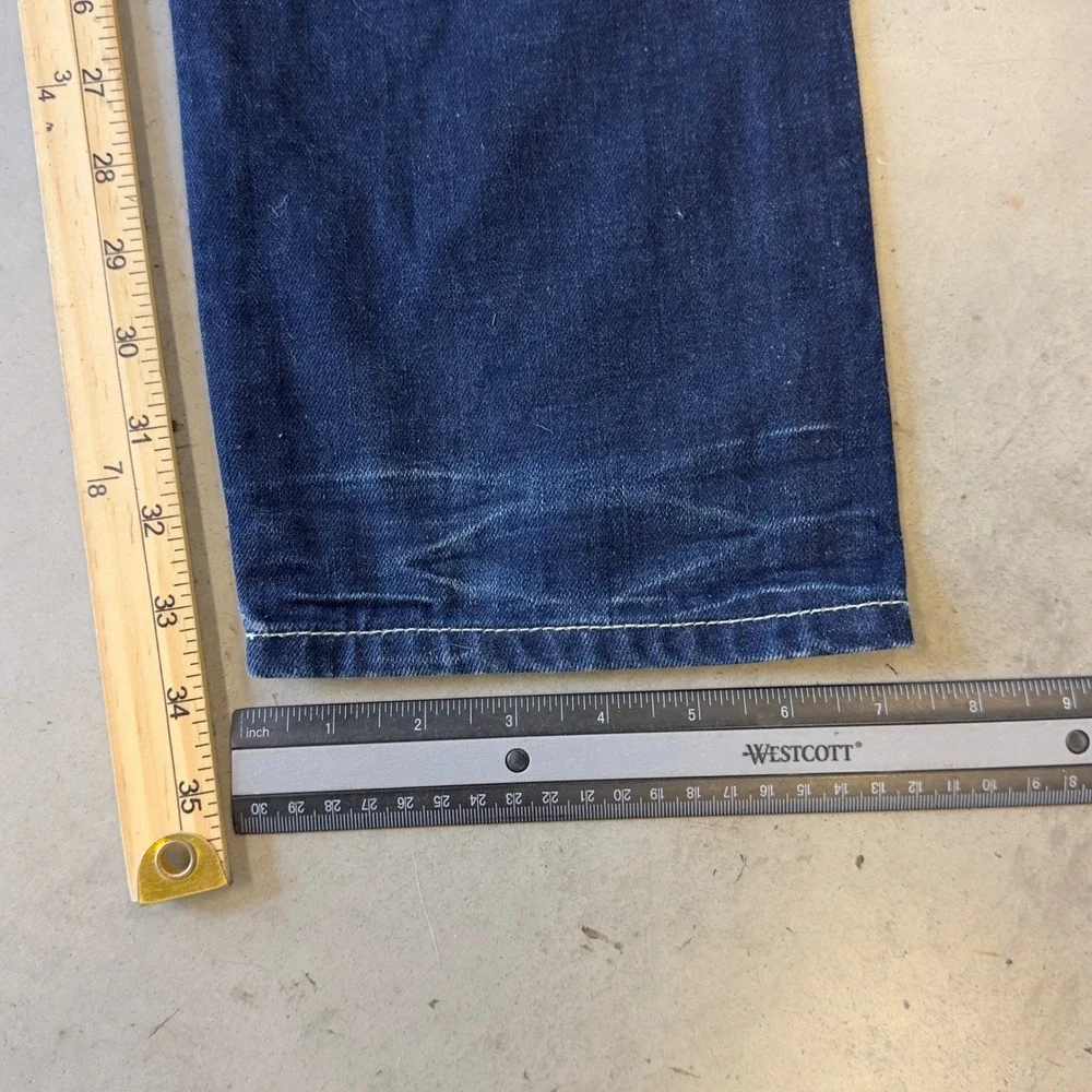 Lee Cooper Mens Straight Leg Denim Jeans Dark Wash Blue Size 34x34